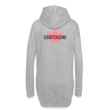 Geburtstagskind Krone Geschenk Geburtstag - Hoodie-Kleid - Grau meliert - Hinten