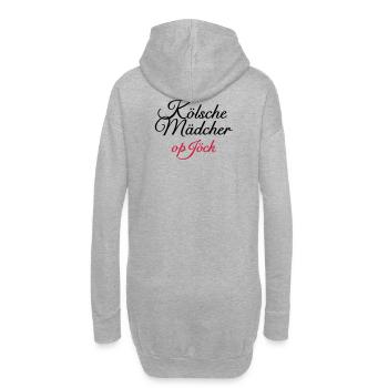 Kölsche Mädcher op Jöck Mädchen aus Köln unterwegs - Hoodie-Kleid - Grau meliert - Hinten
