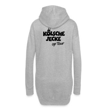 Kölsche Jecke op Tour Köln mit Kölner Dom - Hoodie-Kleid - Grau meliert - Hinten