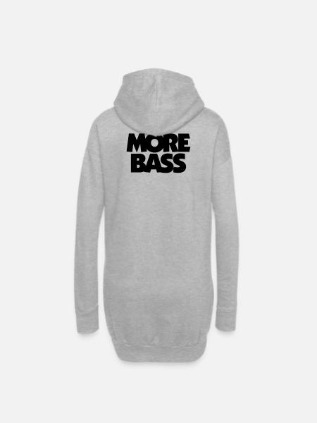 More Bass Bassist Bassisten - Hoodie-Kleid - Grau meliert