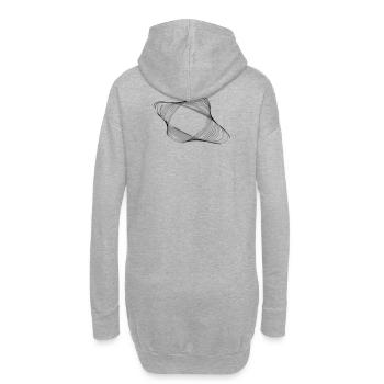 La forme géométrique imparfaite supplémentaire - Sweat-shirt à capuche long Femme - gris chiné - Dos