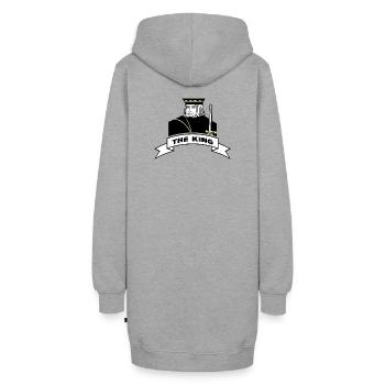 LE ROI Banderole - Sweat-shirt à capuche long Femme - gris chiné - Dos