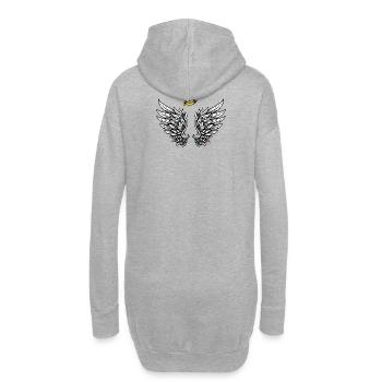 Ailes Ange Ailes Anges - Sweat-shirt à capuche long Femme - gris chiné - Dos