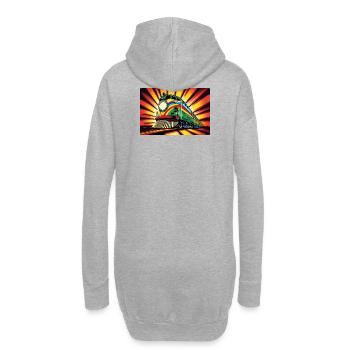 Trainieren Sie in Pop Art - Hoodie-Kleid - Grau meliert - Hinten