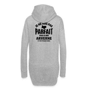 Auvergne, je suis auvergnat - Sweat-shirt à capuche long Femme - gris chiné - Dos