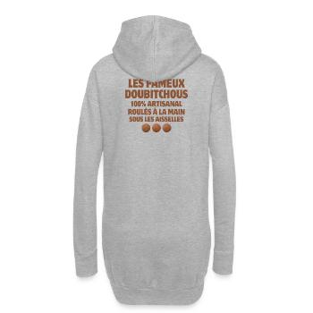 Noël joyeux Noël joyeuses fêtes - Sweat-shirt à capuche long Femme - gris chiné - Dos