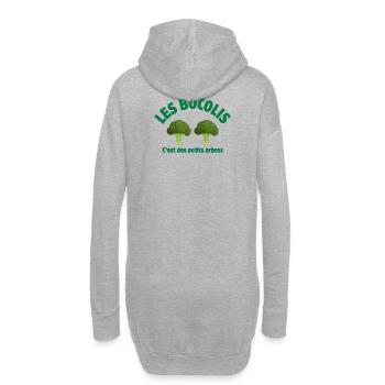 brocoli, légumes, végan, brocoli humour - Sweat-shirt à capuche long Femme - gris chiné - Dos