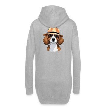 Kavalier König Charles, Beagle, Hund - Hoodie-Kleid - Grau meliert - Hinten