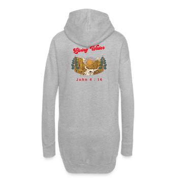 Sonnenuntergang in der Wildnis - Hoodie-Kleid - Grau meliert - Hinten