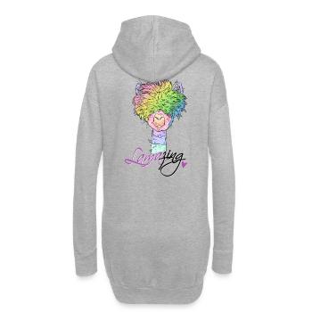 Lama* zing - Hoodie-Kleid - Grau meliert - Hinten