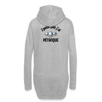 pétanque, fan de pétanque, bouliste - Sweat-shirt à capuche long Femme - gris chiné - Dos