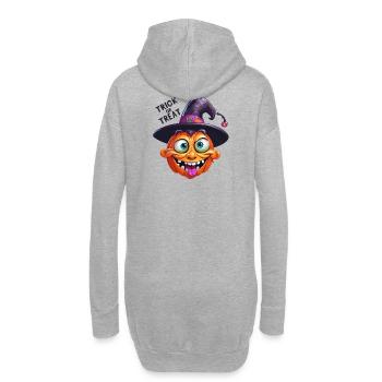 halloween, fêter halloween, happy halloween - Sweat-shirt à capuche long Femme - gris chiné - Dos