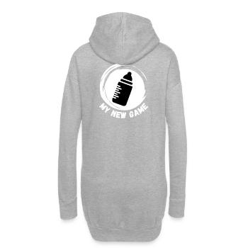Biberon, le jeu des nouveaux parents - Sweat-shirt à capuche long Femme - gris chiné - Dos