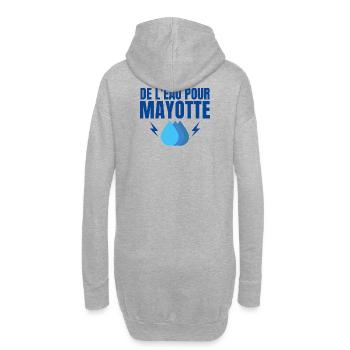 Mayotte, 976, Französisches Departement - Hoodie-Kleid - Grau meliert - Hinten