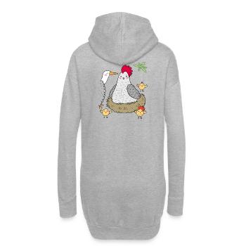 Bauernhof - Hoodie-Kleid - Grau meliert - Hinten