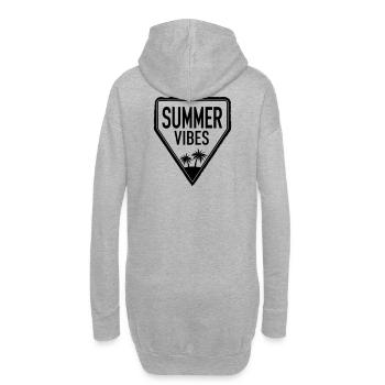 SUMMER VIBES design with cool lettering - Hoodie-Kleid - Grau meliert - Hinten