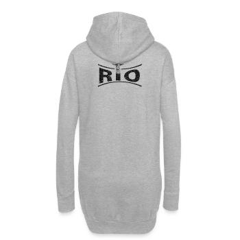 RIO avec Jésus - Brésil - Sweat-shirt à capuche long Femme - gris chiné - Dos
