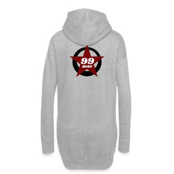 Stern mit 99 - Hoodie-Kleid - Grau meliert - Hinten