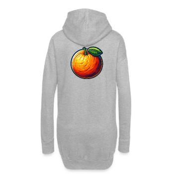 Bunt illustriertes Orange - Hoodie-Kleid - Grau meliert - Hinten