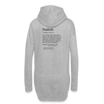 Unispruch "Studium" Student Geschenk, Studenten - Hoodie-Kleid - Grau meliert - Hinten