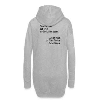 Unispruch "Studieren = arbeitslos" Studenten - Hoodie-Kleid - Grau meliert - Hinten