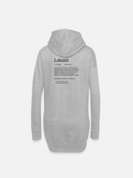 Unispruch "Lehramt" Student Geschenk, Studenten - Hoodie-Kleid - Grau meliert
