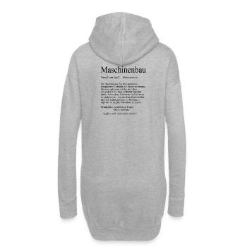 Unispruch "Maschinenbau" Geschenk, Studenten - Hoodie-Kleid - Grau meliert - Hinten