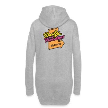 GODNEWS Touristes de tous les jours »Merveilles quotidiennes« - Sweat-shirt à capuche long Femme - gris chiné - Dos