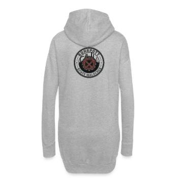 Ruhrpott Real Malocher Patch - Sweat-shirt à capuche long Femme - gris chiné - Dos
