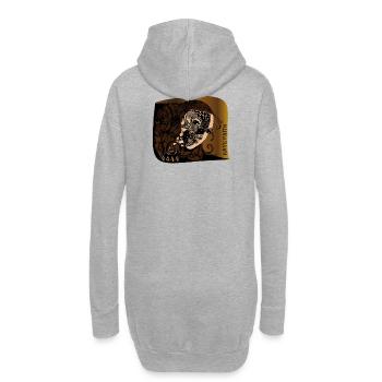 Le Masque de la Foi Zentangle - Sweat-shirt à capuche long Femme - gris chiné - Dos