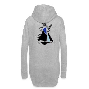 Parcours classique de régate de voilier Voilier Yacht - Sweat-shirt à capuche long Femme - gris chiné - Dos
