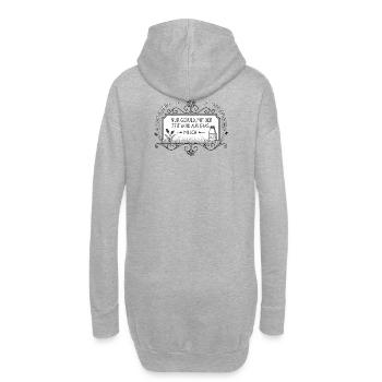 Nur Geduld - mit der Zeit wird aus Gras Milch - Hoodie-Kleid - Grau meliert - Hinten