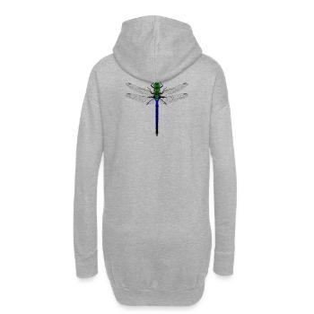 Neon Dragonfly Kybalion Combination Design Woman - Hoodie-Kleid - Grau meliert - Hinten