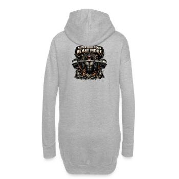 Gorille de pouvoir en mode bête - Sweat-shirt à capuche long Femme - gris chiné - Dos