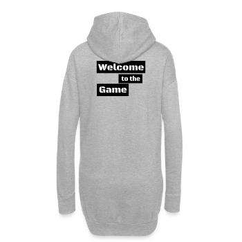 BIENVENUE DANS LE JEU – Déclaration minimale du joueur - Sweat-shirt à capuche long Femme - gris chiné - Dos