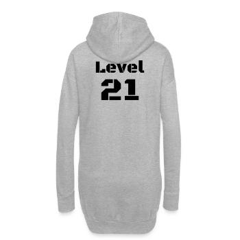 Level 21 - Hoodie-Kleid - Grau meliert - Hinten