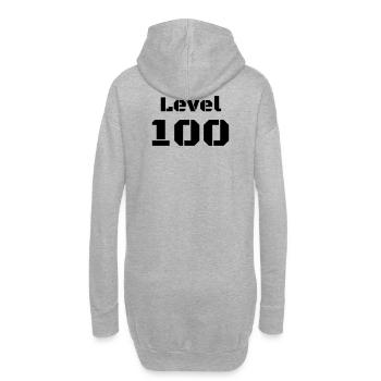 Level 100 - Hoodie-Kleid - Grau meliert - Hinten