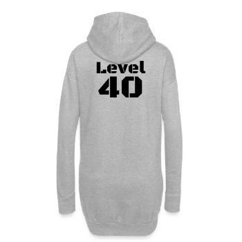 Level 40 - Hoodie-Kleid - Grau meliert - Hinten