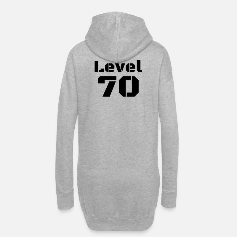 Level 70 - Hoodie-Kleid - Grau meliert