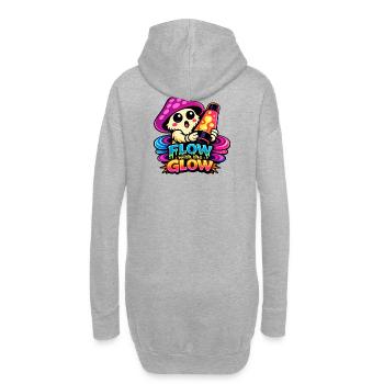 Pilz Lava Lampe Flow - Hoodie-Kleid - Grau meliert - Hinten