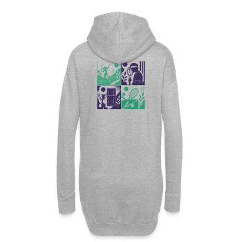 TENNIS WORLD - IA WB générée - Sweat-shirt à capuche long Femme - gris chiné - Dos