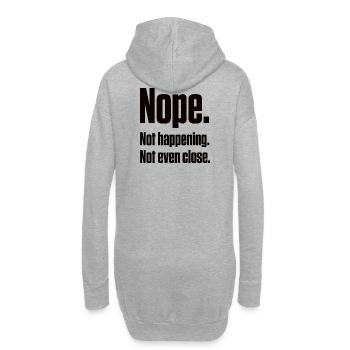 Nein, das passiert nicht, neurodivergente PDA-Stolz - Hoodie-Kleid - Grau meliert - Hinten