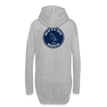 Badge des limites de jetons de planche à voile - Sweat-shirt à capuche long Femme - gris chiné - Dos