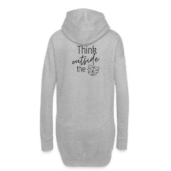 Ideenkiste - Think outside ... - Hoodie-Kleid - Grau meliert - Hinten