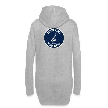 Quitting Time Windsurfing Emblem - Hoodie Dress - heather grey - Back