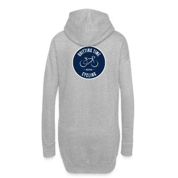 Heure d’arrêt - besoin d’aller Cycling Emblem - Sweat-shirt à capuche long Femme - gris chiné - Dos