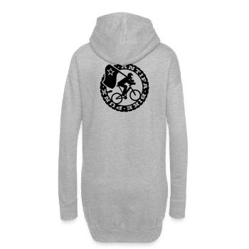 Antifa Bike Punks - Hoodie-Kleid - Grau meliert - Hinten
