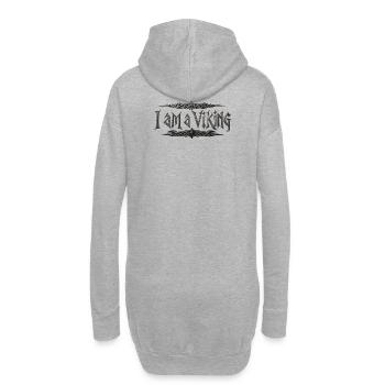 Je suis un Viking – Typographie du nœud celtique - Sweat-shirt à capuche long Femme - gris chiné - Dos