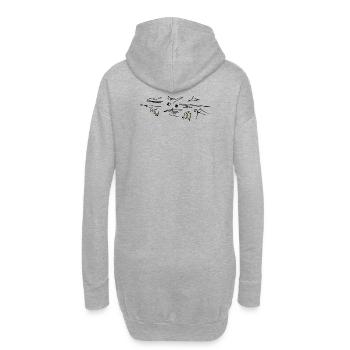 Chat Chat - Sweat-shirt à capuche long Femme - gris chiné - Dos