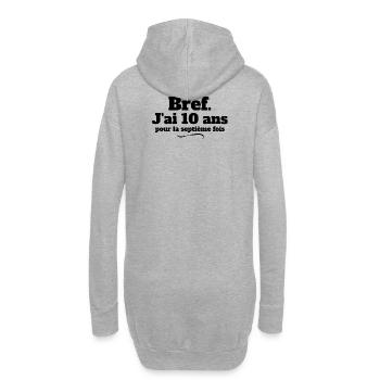 anniversaire 70 ans, joyeux anniversaire, 70 ans - Sweat-shirt à capuche long Femme - gris chiné - Dos